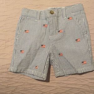 Janie and Jack flag pinstripe short